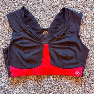 Kinflyte Freedom Bra Women's 2X Black/Red  Posture Max Support Sports Wireless